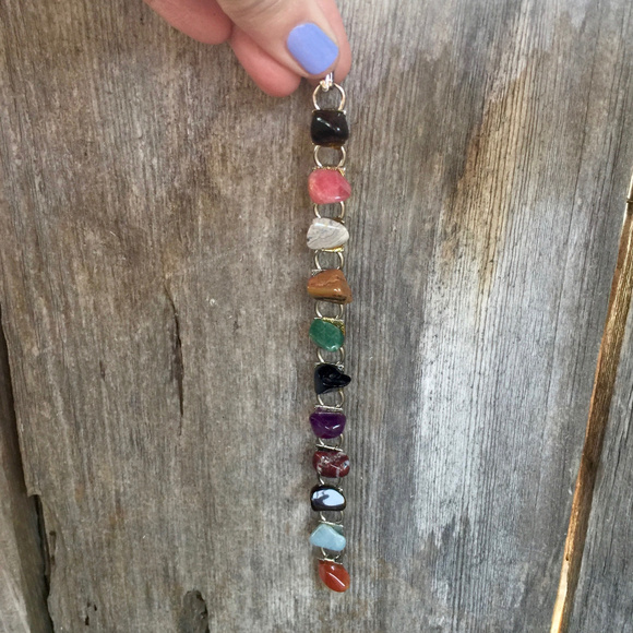 Vintage Jewelry - VINTAGE . MULTI GEMSTONE . CHAKRA . BRACELET . 70s